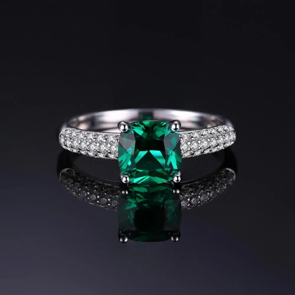 Emerald Ruby Silver Ring
