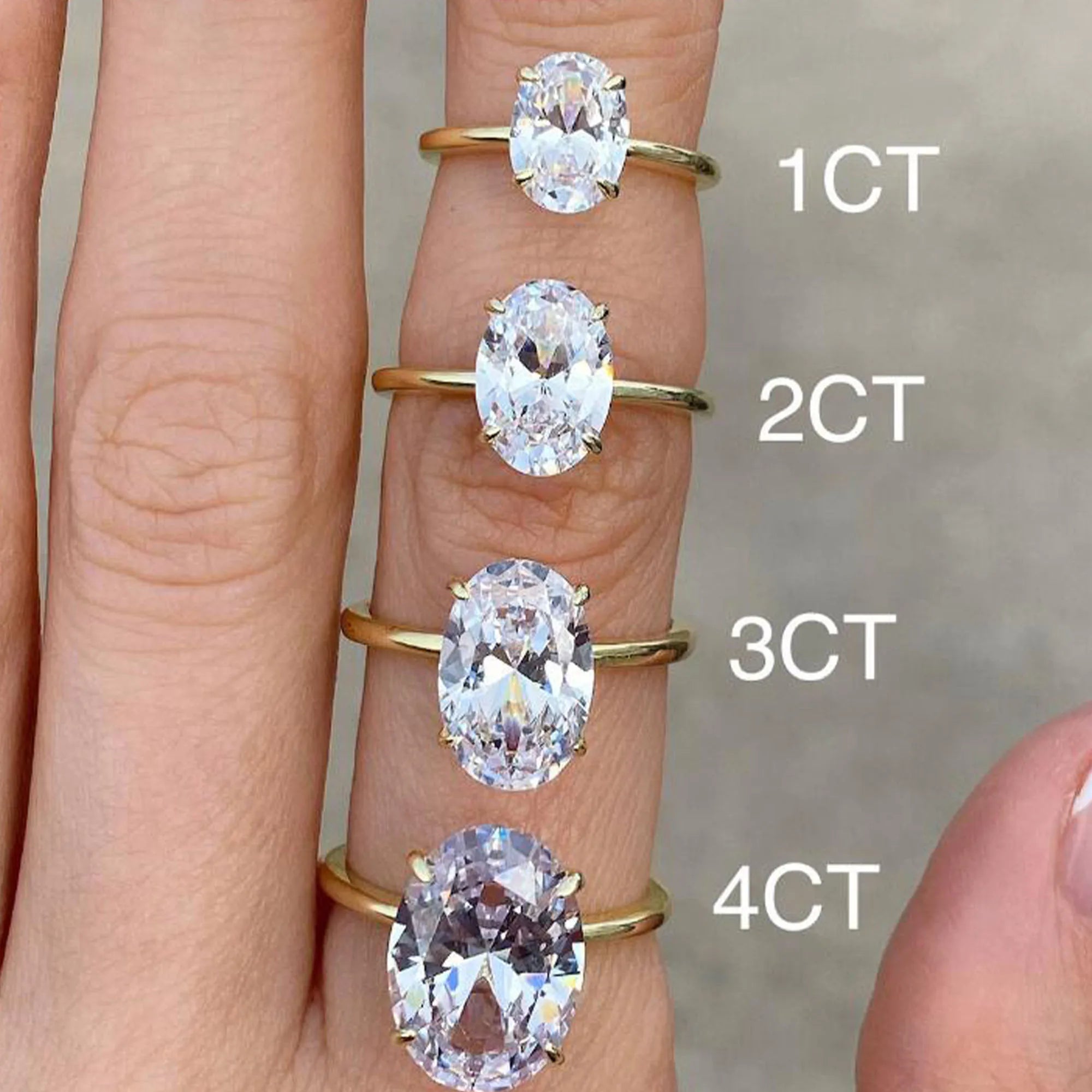 Oval Moissanite Solitaire Ring