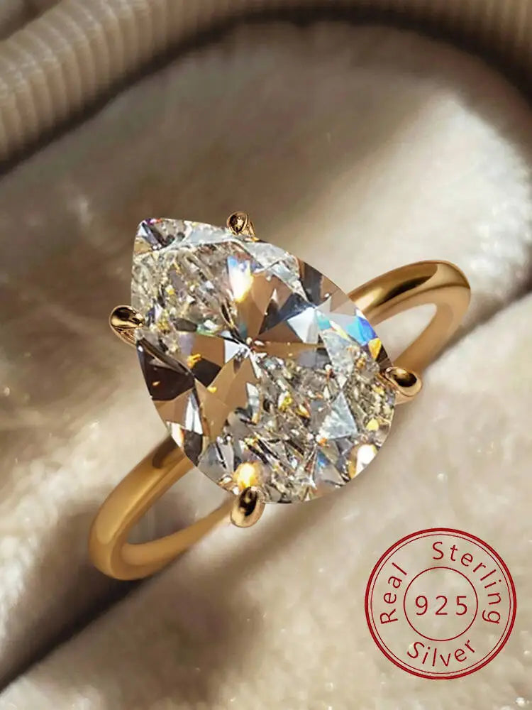 Zircon Pear Ring
