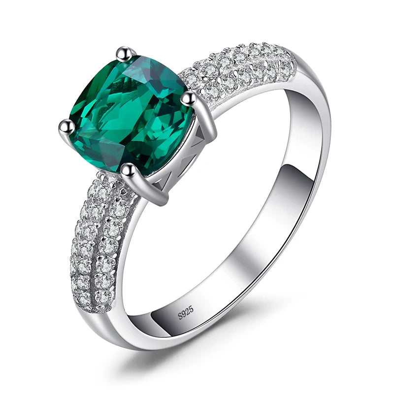 Emerald Ruby Silver Ring