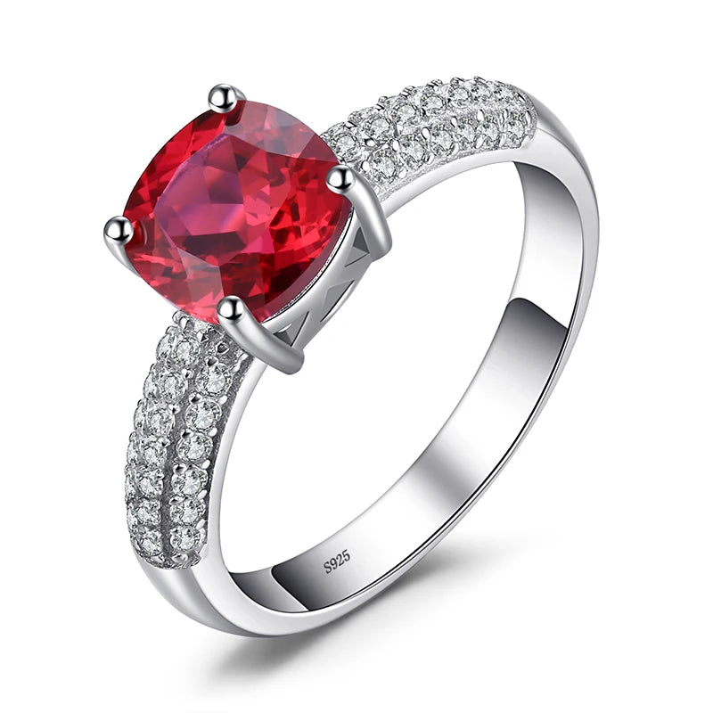 Emerald Ruby Silver Ring