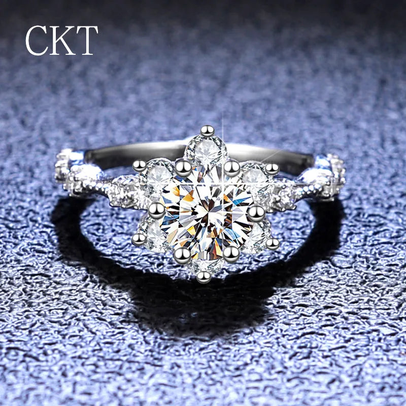 18K Gold 5ct Moissanite Ring