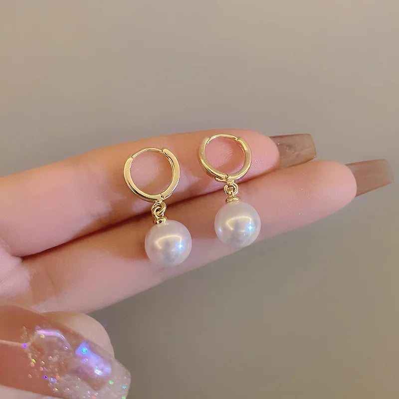 Pearl Hoop Earrings