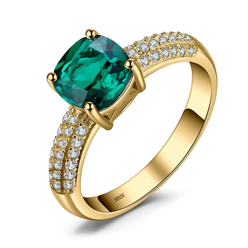 Emerald Ruby Silver Ring