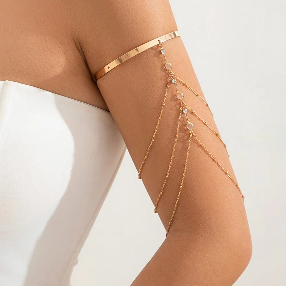 Rhinestone Tassel Armlet