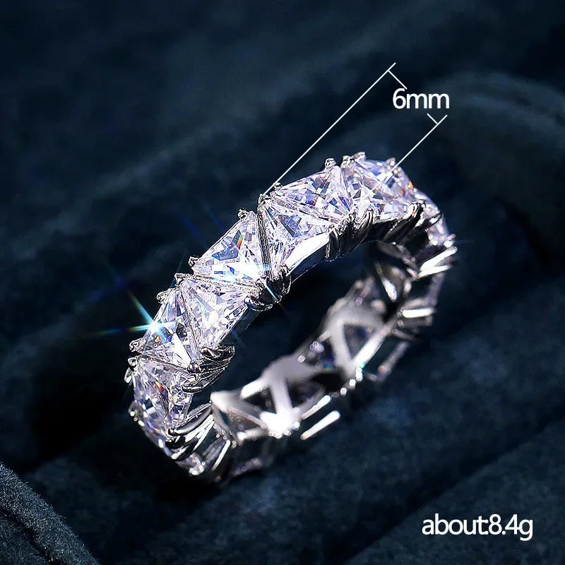 Triangular Zircon Ring