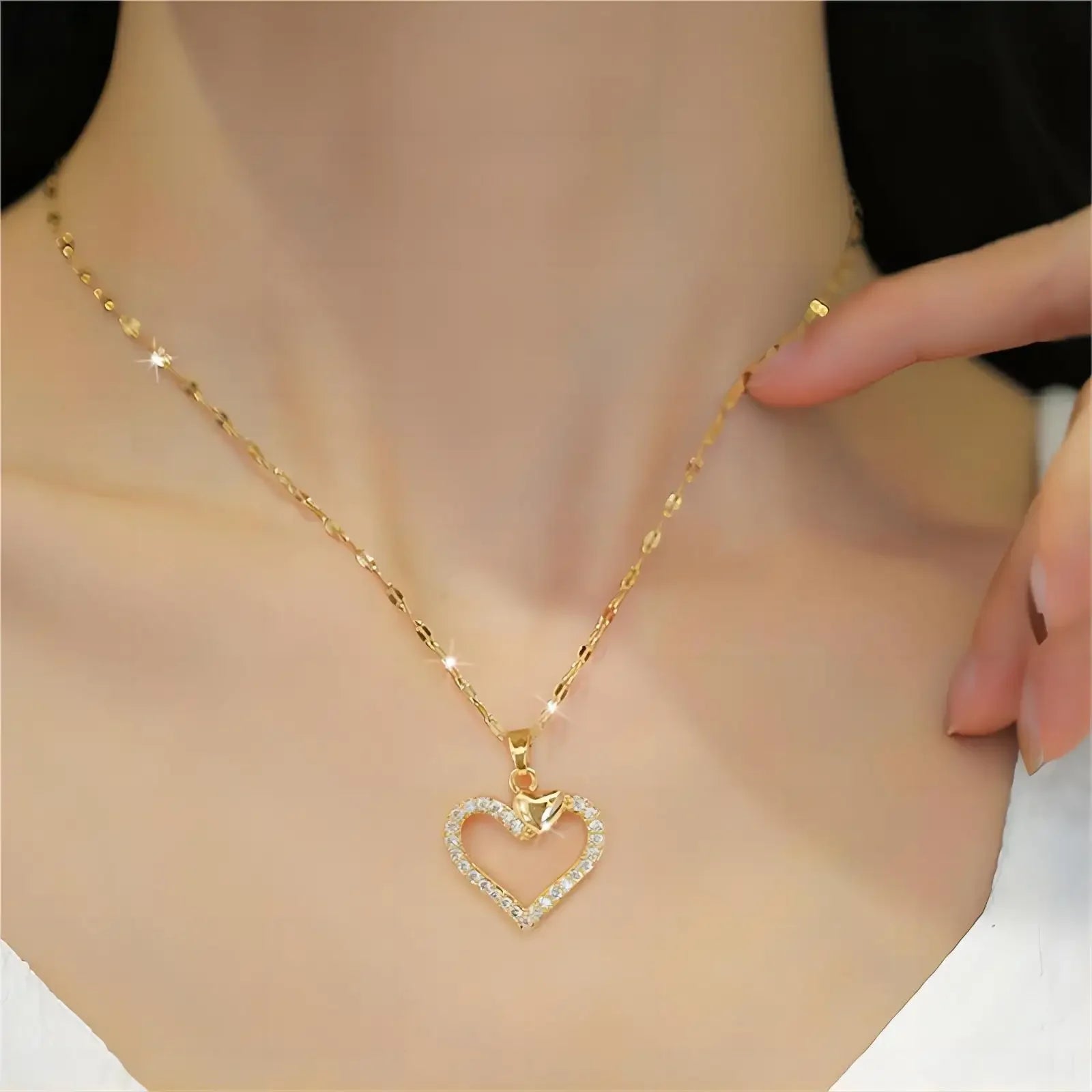Heart Zircon Necklace