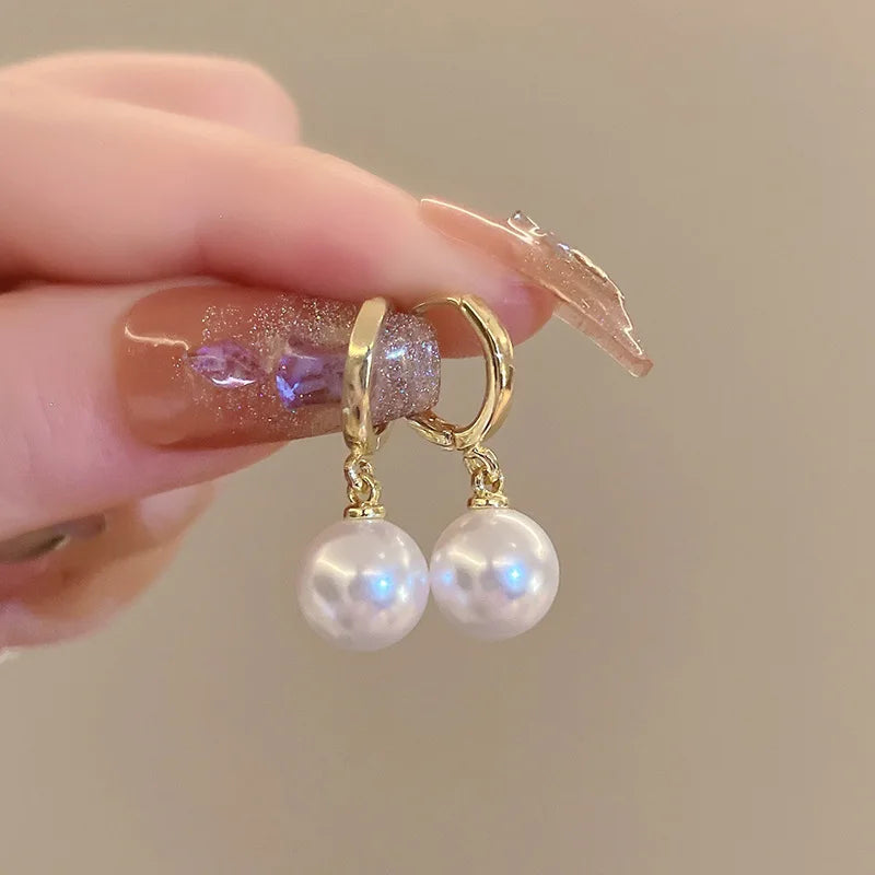 Pearl Hoop Earrings