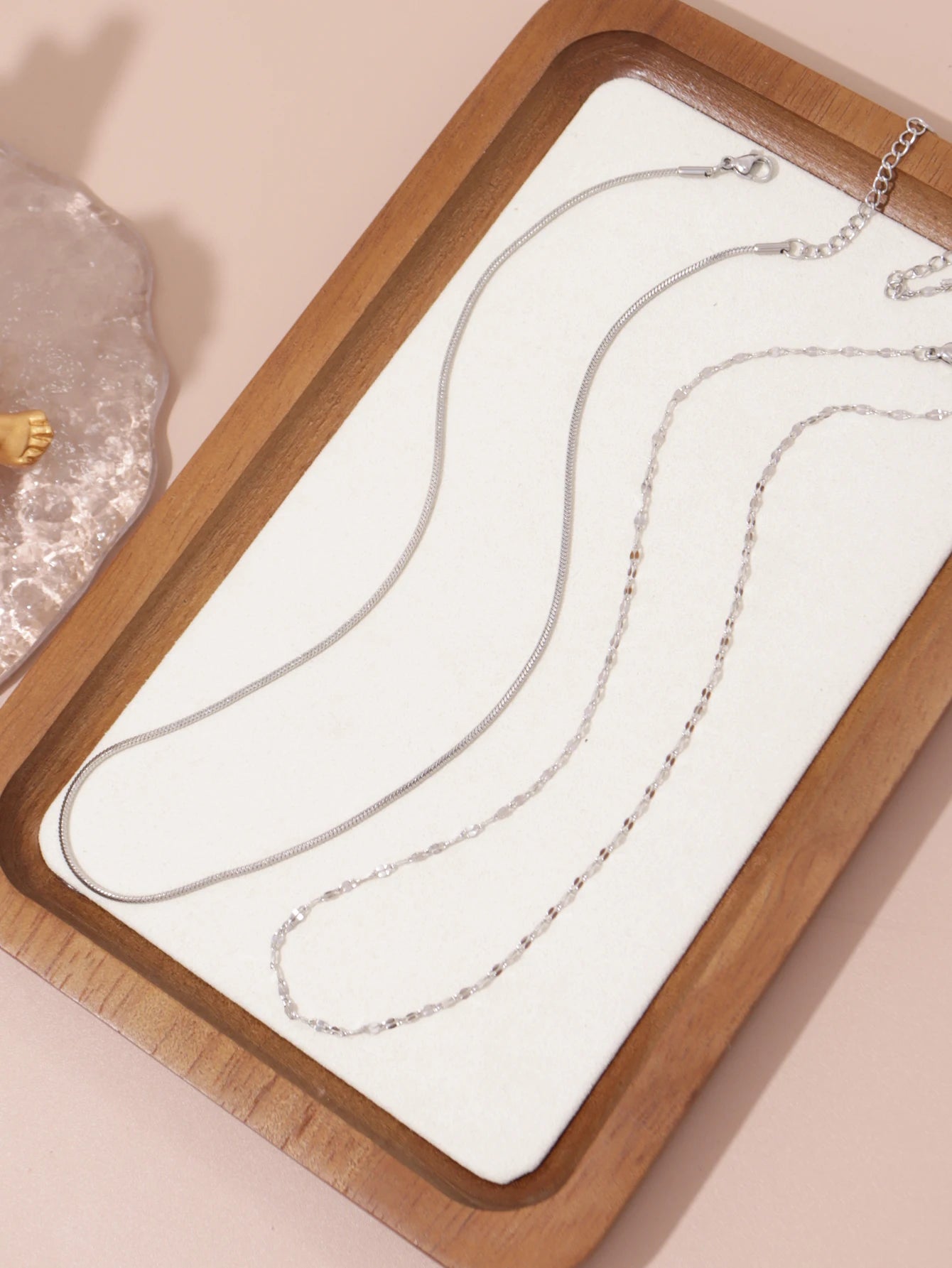 Minimalist Steel Necklace Set