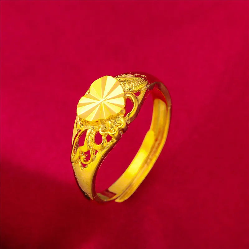 Ethiopia Dubai Flower Gold Ring