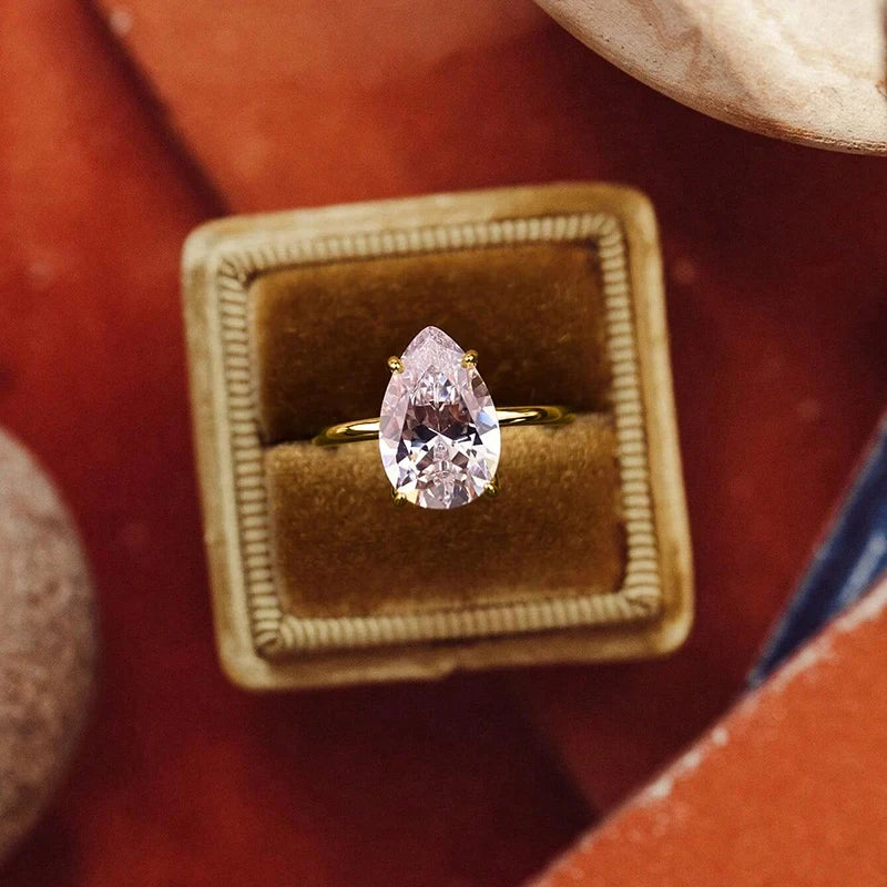 Zircon Pear Ring