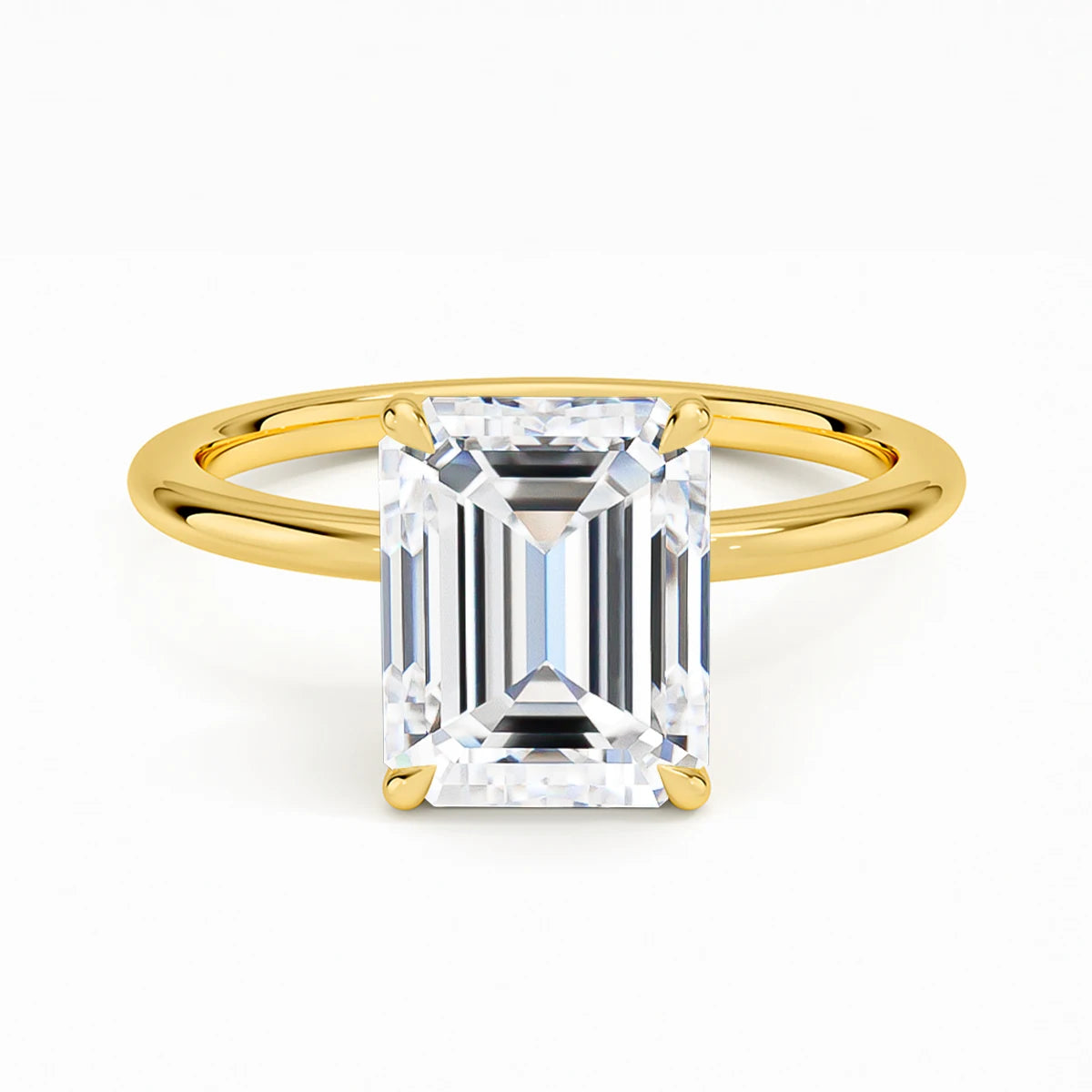 14K Gold Moissanite Ring